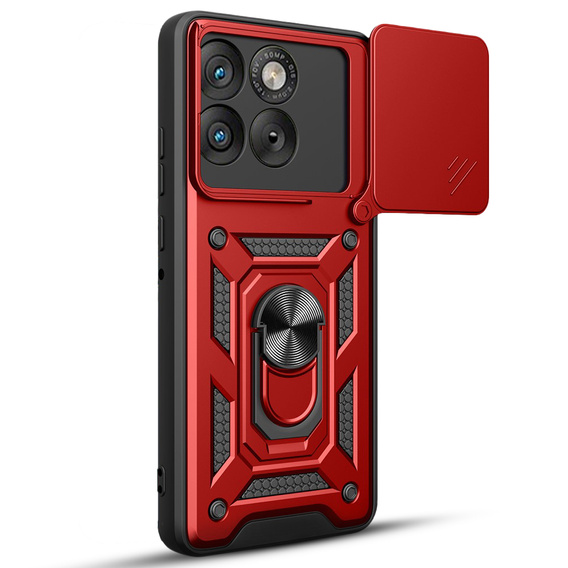 Etui pancerne do Motorola Edge 70, CamShield Slide, czerwone