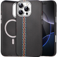 Etui do iPhone 16 Pro Max, Carbon Fiber MagSafe, czarne