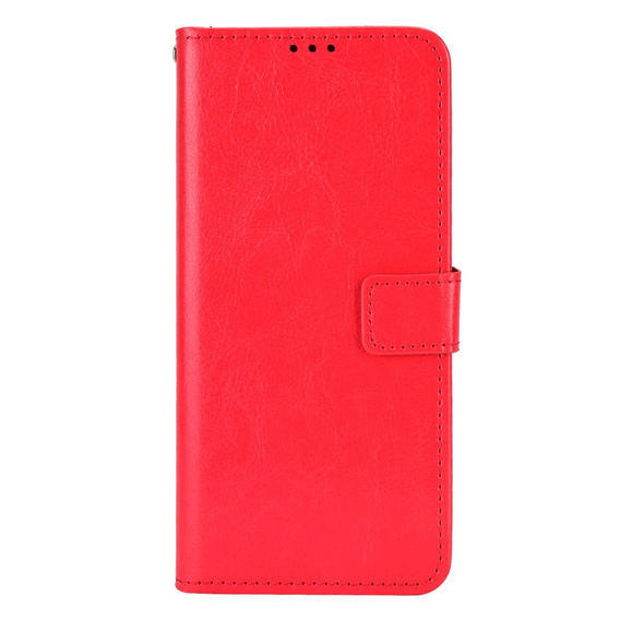 Etui z klapką do Oppo Reno 11F 5G, Crazy Horse Wallet, czerwone