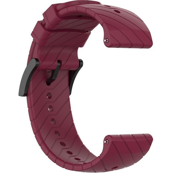 Pasek Silikonowy do Suunto 9 24 mm - Wine Red