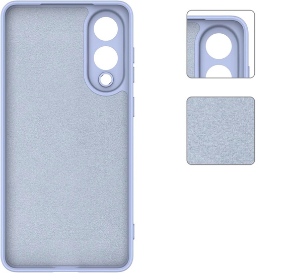 Etui do Samsung Galaxy S25 Edge, Silicone Lite, fioletowe + szkło 9H
