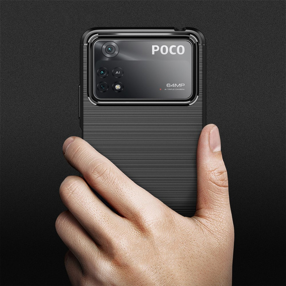 Etui do Xiaomi Poco X4 Pro 5G, Karbon, czarne