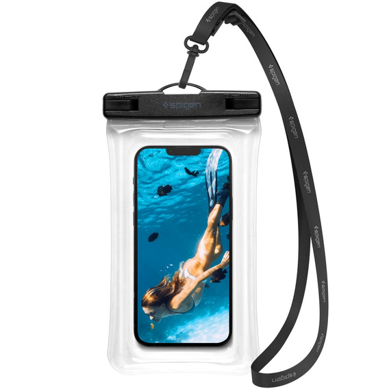 Wodoszczelne przezroczyste i unoszące się na wodzie etui Spigen A610 Universal Waterproof Float Case
