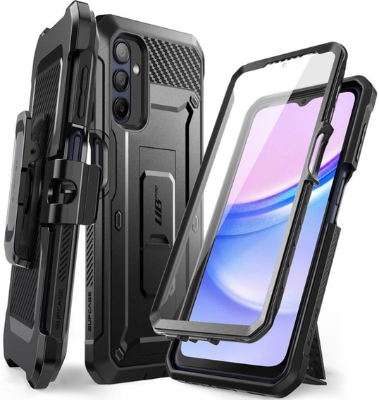 Etui Supcase do Samsung Galaxy A15 4G / 5G, Unicorn Beetle Pro, Czarne (2x Ramka)