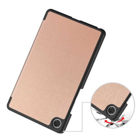 Etui do Lenovo Tab One, Smartcase, różowe rose gold