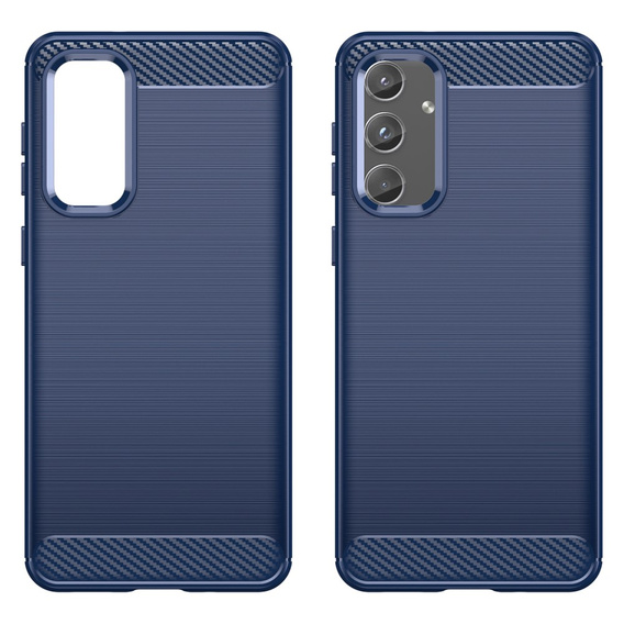 Etui do Samsung Galaxy M55 5G, Carbon, niebieskie