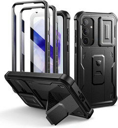 Etui pancerne do Samsung Galaxy A55, Dexnor Full Body (Two Frames), czarne