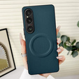 Etui do Sony Xperia 1 VI, Leather Hybrid MagSafe, zielone