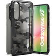 Etui Ringke Fusion X do Galaxy A36 / A56 5G, Kamuflaż + Szkło Hartowane 9H