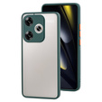 Etui silikonowe do Xiaomi Poco F6, z ochroną aparatu, przezroczyste / zielone