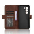 Etui z klapką do Infinix Hot 50 Pro 4G, Card Slot, brązowe