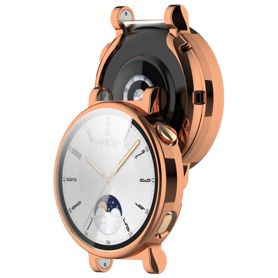 2w1 Etui z Osłoną na ekran do Huawei Watch GT 4 41mm, Różowe rose gold