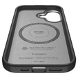 Etui Spigen do iPhone 17, Enzo Aramid MagSafe, carbon czarne / srebrne