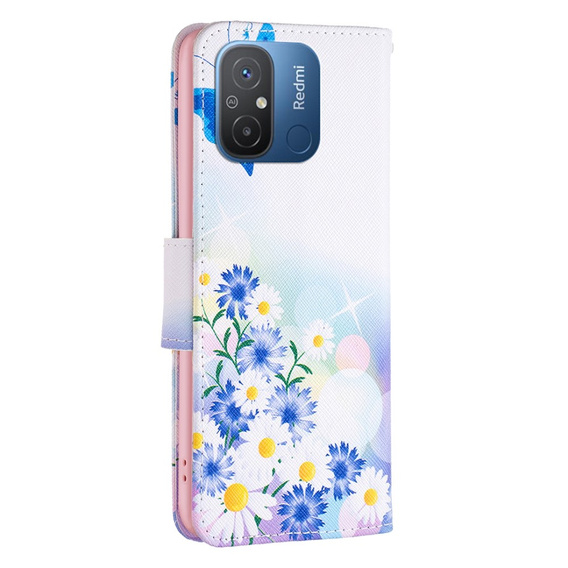 Etui z klapką do Xiaomi Redmi 12C, Wallet, Butterfly & Flowers białe