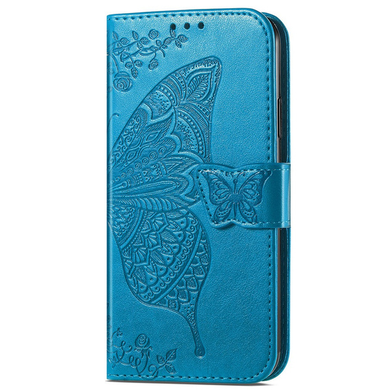 Etui z klapką do Samsung Galaxy A05s, Butterfly, niebieskie