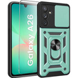 Etui pancerne do Samsung Galaxy A26, CamShield Slide, zielone + Szkło Hartowane 9H