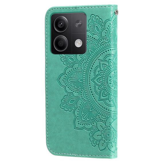 Etui z klapką do Xiaomi Redmi Note 13 5G, Mandala, zielone