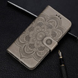 Etui z klapką do Xiaomi Redmi Note 9s/ 9 Pro, Mandala, szare