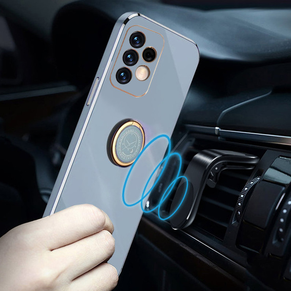Zestaw Etui Electro Ring do Samsung Galaxy A13 4G, Blue + Szkło