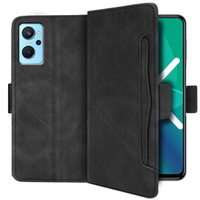 Etui z klapką do Realme 9i / Oppo A96, Card Slot, czarne