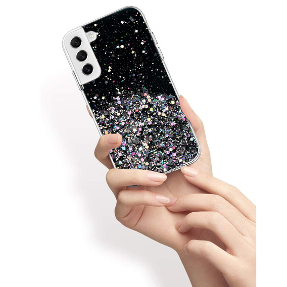 Etui do Samsung Galaxy S22 5G, Glittery, czarne