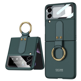 Etui GKK Ring Holder do Samsung Galaxy Z Flip3 5G, Midnight Green