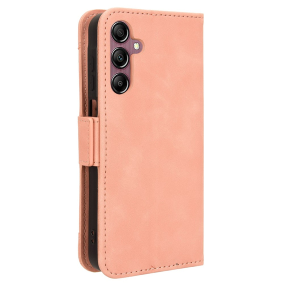 Etui z klapką do Samsung Galaxy A15 4G / 5G, Card Slot, różowe