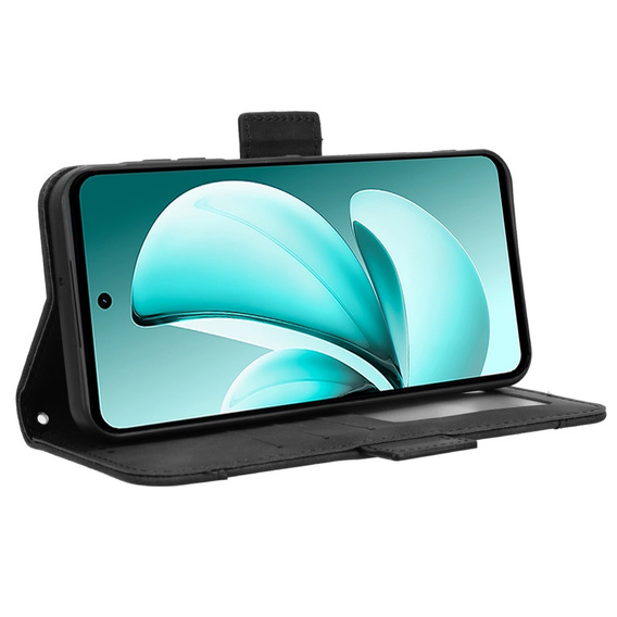 Etui z klapką do Realme C71, Card Slot, czarne