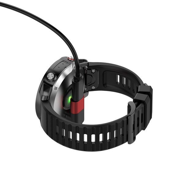 Mini złącze / Adapter do urządzeń Garmin Fenix 7, Venu 2 Plus, Instinct 2, Black / Red