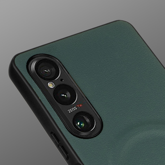 Etui do Sony Xperia 1 VI, Leather Hybrid MagSafe, zielone