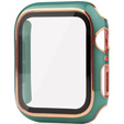 2w1 Etui + Szkło Hartowane do Apple Watch 4/5/6/SE 44mm, Zielone / Złote