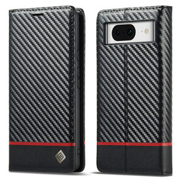 Etui z klapką do Google Pixel 8A, Carbon LC.IMEEKE, czarne