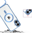 Etui do iPhone 17, Electro MagSafe, niebieskie + Smycz
