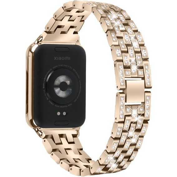 Bransoleta  z Diamentami do Xiaomi Smart Band 8 Pro / Xiaomi Smart Band 9 Pro, Złote