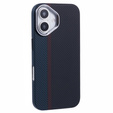 Etui do iPhone 16, Carbon Fiber MagSafe, czarne / niebieskie