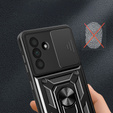 Etui pancerne do Samsung Galaxy A26, CamShield Slide, czarne + Szkło Hartowane 9H