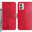 Etui z klapką do Motorola Moto G53 / G23 / G13, Tree, czerwone