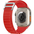Pasek Nylonowy do Apple Watch 1/2/3/4/5/6/7/8/9/10/11/SE Ultra 1/2/3 42/44/45/46/49mm, Czerwony