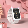 Pasek + Etui Kocie Uszy do Xiaomi Mi Band 7 Pro, Biały