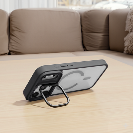 Etui do iPhone 17 Pro, do MagSafe, z odpinaną smyczą, szare