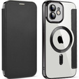 Etui z klapką do iPhone 12, RFID Wallet MagSafe z ochroną aparatu, czarne