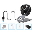 Aluminiowa Stacja Dokująca z kablem USB do zegarków Garmin, Szara