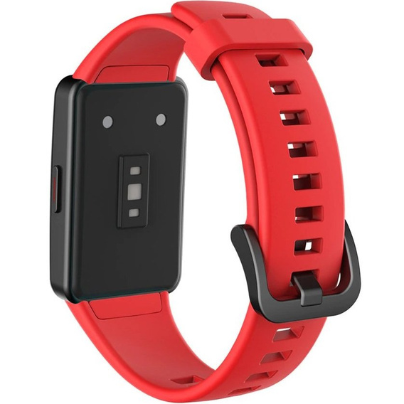 Pasek Silikonowy do Huawei Band 6 / Honor Band 6, Czerwony