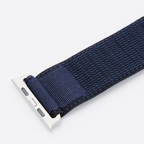 Pasek Nylonowy do Apple Watch 1/2/3/4/5/6/7/8/9/10/11/SE Ultra 1/2/3 42/44/45/46/49mm, Granatowy