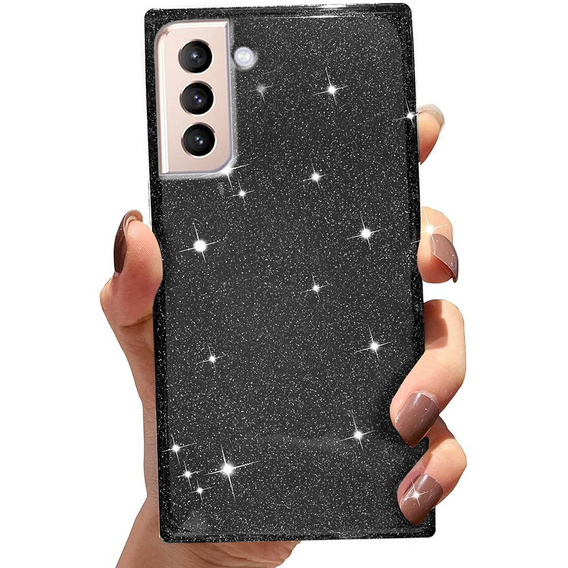 Etui Square Glitter do Samsung Galaxy S21+ Plus, Black
