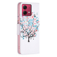 Etui z klapką do Motorola Moto G84 5G, Wallet, Colorful Tree białe