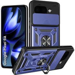 Etui pancerne do Google Pixel 9A, CamShield Slide, niebieskie