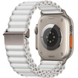 Pasek Nylonowy do Apple Watch 1/2/3/4/5/6/7/8/9/10/11/SE Ultra 1/2/3 42/44/45/46/49mm, Biały