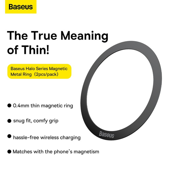 Baseus magnetyczny pierścień do telefonu – kompatybilny z MagSafe (2 sztuki)
