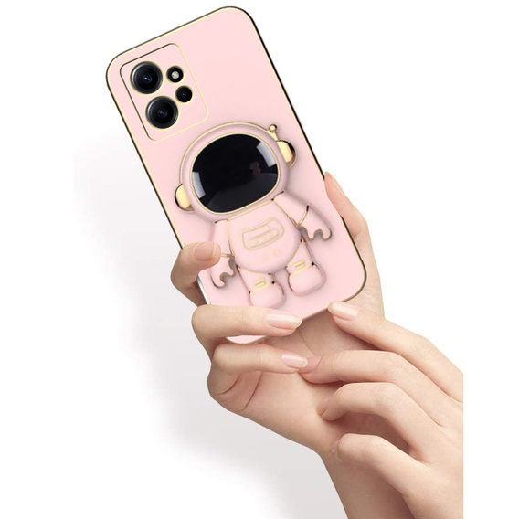 Etui do Xiaomi Redmi Note 12 4G, Astronaut, różowe rose gold